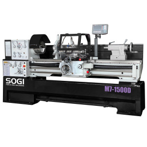 Tornio parallelo per metalli SOGI M7-1500D PB 82 mm - visualizzato 3 assi - Semi-Norton 230x1500 mm