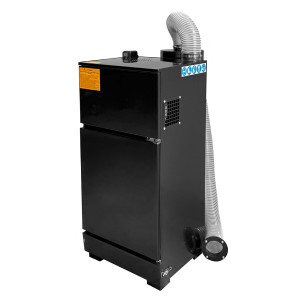 Aspiratore ciclonico SOGI ASP-02 per sabbiatrici - filtro a cartuccia - tubo flessibile 1500 mm - struttura in lamiera