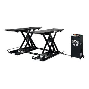 Ponte sollevatore per auto a forbice SOGI PS-30 - elettroidraulico - portata 3000 kg - a pavimento - 230 V