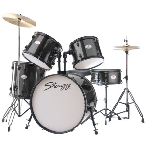 Stagg TIM 122 BK - Complete Drum Set for Beginners
