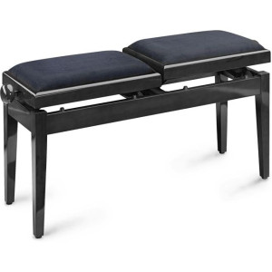 Stagg PB-245-BK-P-V-BK - Doppelklavierbank