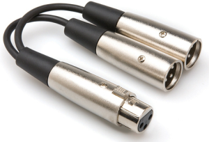 Hosa YXM-121 Kabel \'Y\' XLR3f - 2x XLR3m