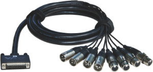ALVA - Kabel D-Sub25 - 4 x XLRf / 4 x XLRm 3m