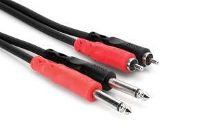 Hosa CPR-203 Kabel 2x TS 6,35 - 2 x RCA 3 m