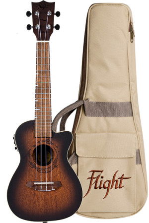 FLIGHT DUC380 CEQ AMBER - CONCERT UKULELE