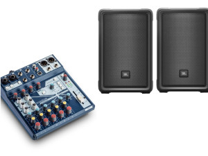 JBL IRX 108BT + SOUNDCRAFT NOTEPAD-8FX - kolumn...