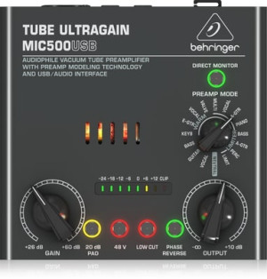 Behringer MIC500USB - Audiophiler Röhrenvorver...