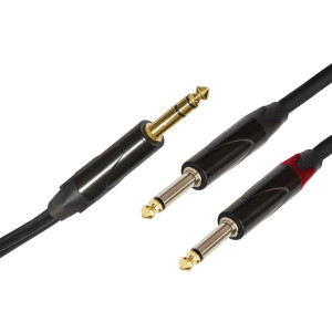 SSQ JSJM1 - kabel Jack stereo - 2x Jack Mono 1m