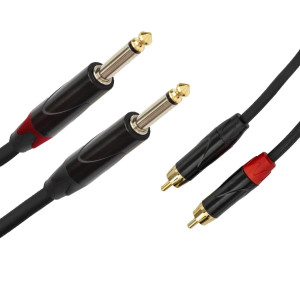 SSQ RCAJM3 - 2x RCA - 2x JACK MONO 6,3mm kabel ...