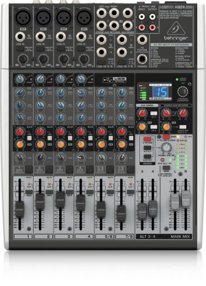 Behringer X1204USB - 12-Kanal-Mischpult mit 2/2...