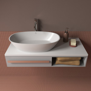 Ibiza washbasin - Mat- kamienny kompozyt