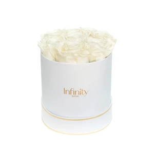 Białe wieczne róże biały duży flower box Infinity Rose