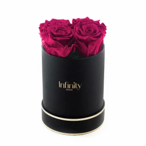 Ciemnoróżowe wieczne róże średni czarny flower box Infinity Rose