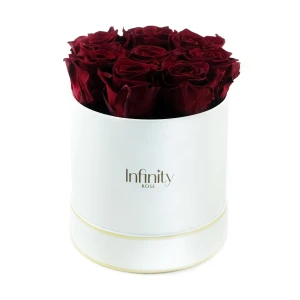 Burgundowe wieczne róże biały duży flower box Infinity Rose
