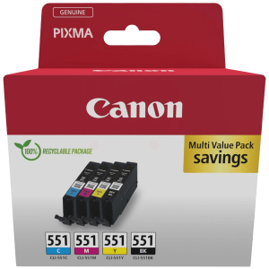 Canon Cli-551 Cmyk Original Multipack 4x7 Ml. (6509b015)