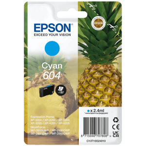 Epson 604 Cyan Original Blækpatron 2,4 Ml. (C13t10g24010)
