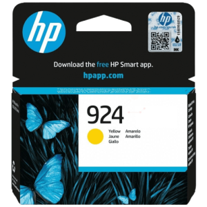 HP 924 Gul Original Blækpatron 400 Sider (4k0u5ne)