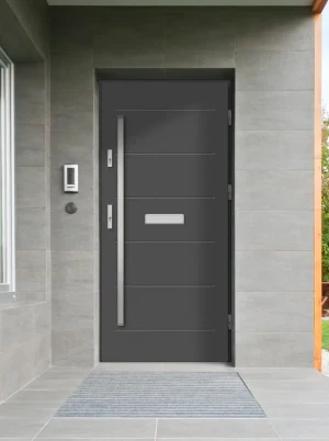 ALU-STEEL Modern Front Door | Anthracite grey Finish | RC2 Secure & Energy Efficient
