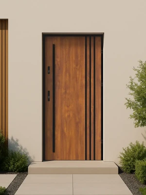 Modern **Energy Efficient** Front Door | Industrial Black Frame | Secure