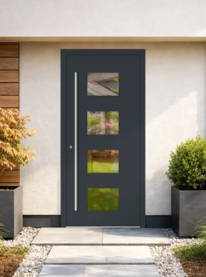 Bespoke Made-to-Measure External Aluminium Front Door | AluCore M211 INOX