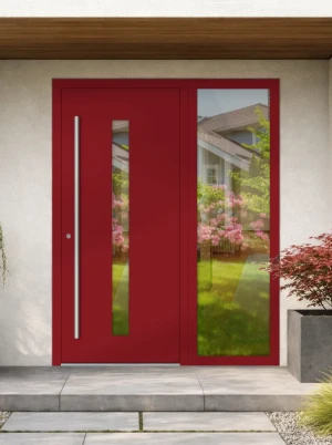 75mm Luxury Aluminium Door sidelights - sidepanels - Energy Efficient - Ultra-Insulated U 0.8 | AluCore M01 INOX