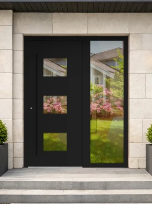 AluCore M310 Premium Aluminium Front Door with Sidelight | Blackline Design | Bespoke