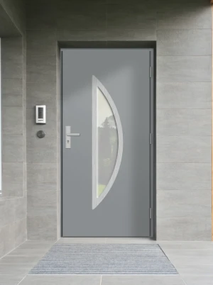 Contemporary external composite doors 65mm - Arctic D6H with handle