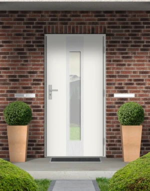Contemporary external composite doors 65mm - Arctic D4U with handle