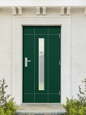 Contemporary external composite doors 65mm - Arctic D5W with handle