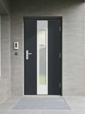 Contemporary external composite doors 65mm - Arctic D4U Real Wood with handle