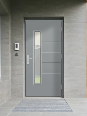Contemporary external composite doors 65mm - Arctic D4X with handle
