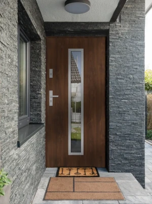 Anolis MaxTerm Termo z klamką komplet z ościeżnicą przeszklone lustrem weneckim energooszczędne drzwi zewnętrzne do domu U 1.1 Czyste Powietrze