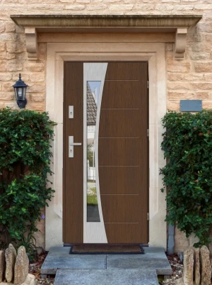 Bellis MaxTerm Termo z klamką komplet z ościeżnicą szyba szkło weneckie energooszczędne drzwi zewnętrzne do domu U 1.1 Czyste Powietrze