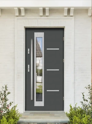 Greca MaxTerm Termo z antabą komplet z ościeżnicą przeszklone lustrem weneckim energooszczędne drzwi wejściowe U 1.1 polskie producent 80 90 100