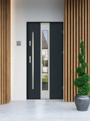 Papua MaxTerm Termo z antabą komplet z ościeżnicą z szybą lustro weneckie energooszczędne drzwi zewnętrzne U 1.1 polskie producent 80 90 100