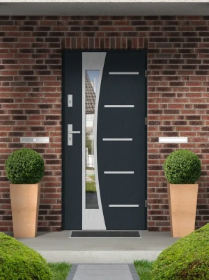 Agama MaxTerm Energo z klamką komplet z ościeżnicą przeszklone lustrem weneckim energooszczędne drzwi wejściowe do domu U 1.3 Czyste Powietrze