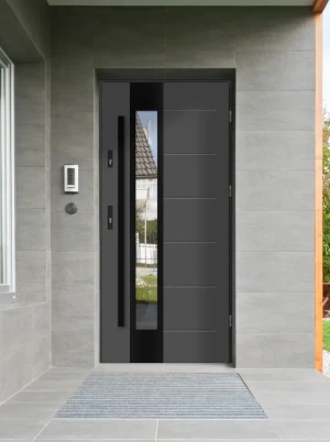 Caiman Black MaxTerm Energo drzwi zewnętrzne z czarną antabą | Ud = 1.3 Czyste Powietrze