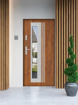 Varius MaxTerm Energo drzwi zewnętrzne z klamką INOX | Ud = 1.3 Czyste Powietrze