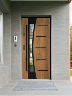 Agama Loft Premium drzwi zewnętrzne z czarną antabą | Ud = 1.1 Czyste Powietrze