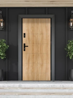 Avon Loft Premium drzwi zewnętrzne z czarną klamką | Ud = 1.1 Czyste Powietrze