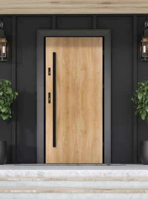 Draco Loft Premium drzwi zewnętrzne z czarną antabą | Ud = 0.98 Czyste Powietrze