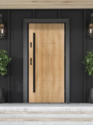 Gekko Loft Premium drzwi zewnętrzne z czarną antabą | Ud = 1.1 Czyste Powietrze