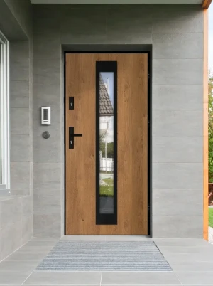 Iguana Loft Premium drzwi zewnętrzne z czarną klamką | Ud = 1.1 Czyste Powietrze