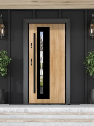 Natrix Loft Premium drzwi zewnętrzne z czarną antabą | Ud = 1.1 Czyste Powietrze