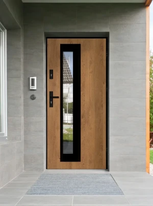 Pallas Loft Premium drzwi zewnętrzne z czarną klamką | Ud = 1.1 Czyste Powietrze