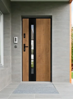 Tuluza Loft Premium drzwi zewnętrzne z czarną klamką | Ud = 1.1 Czyste Powietrze