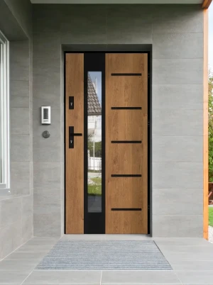 Uta Loft Premium drzwi zewnętrzne z czarną klamką | Ud = 1.1 Czyste Powietrze