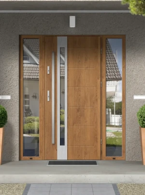 Slim Premium z antabą i ramką nowoczesne energooszczędne polskie drzwi wejściowe z doświetlami z lustrem weneckim 160 170 180 190