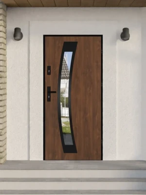 Calotes Loft Premium drzwi zewnętrzne z czarną klamką | Ud = 1.1 Czyste Powietrze