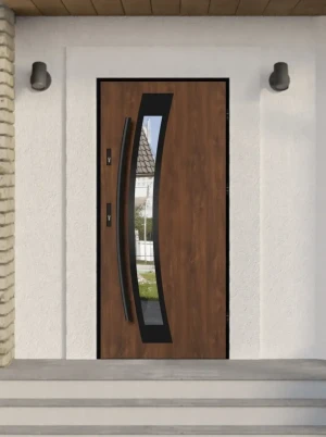 Calotes Loft Premium drzwi zewnętrzne z czarną antabą | Ud = 1.1 Czyste Powietrze